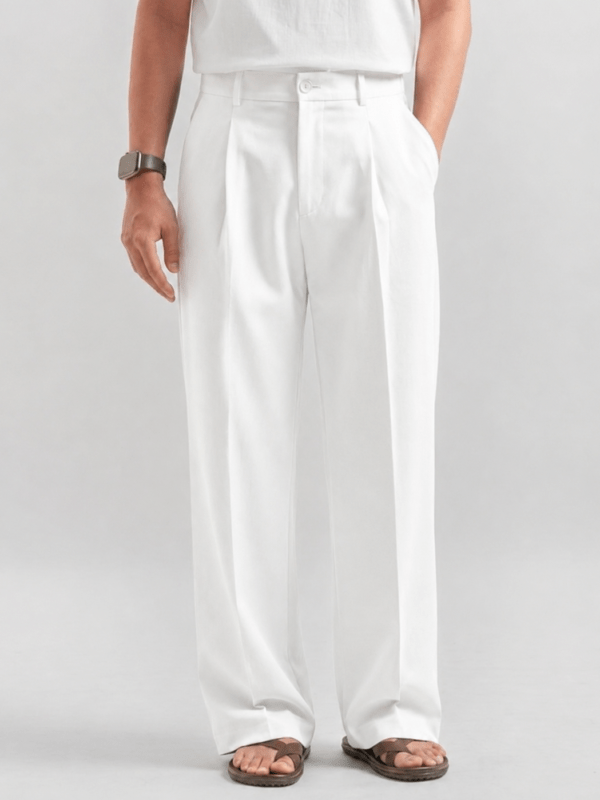 RELAX TAILORED PLEATED PANT - CLASSIC WHITE