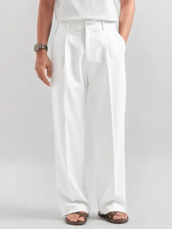 RELAX TAILORED PLEATED PANT - CLASSIC WHITE
