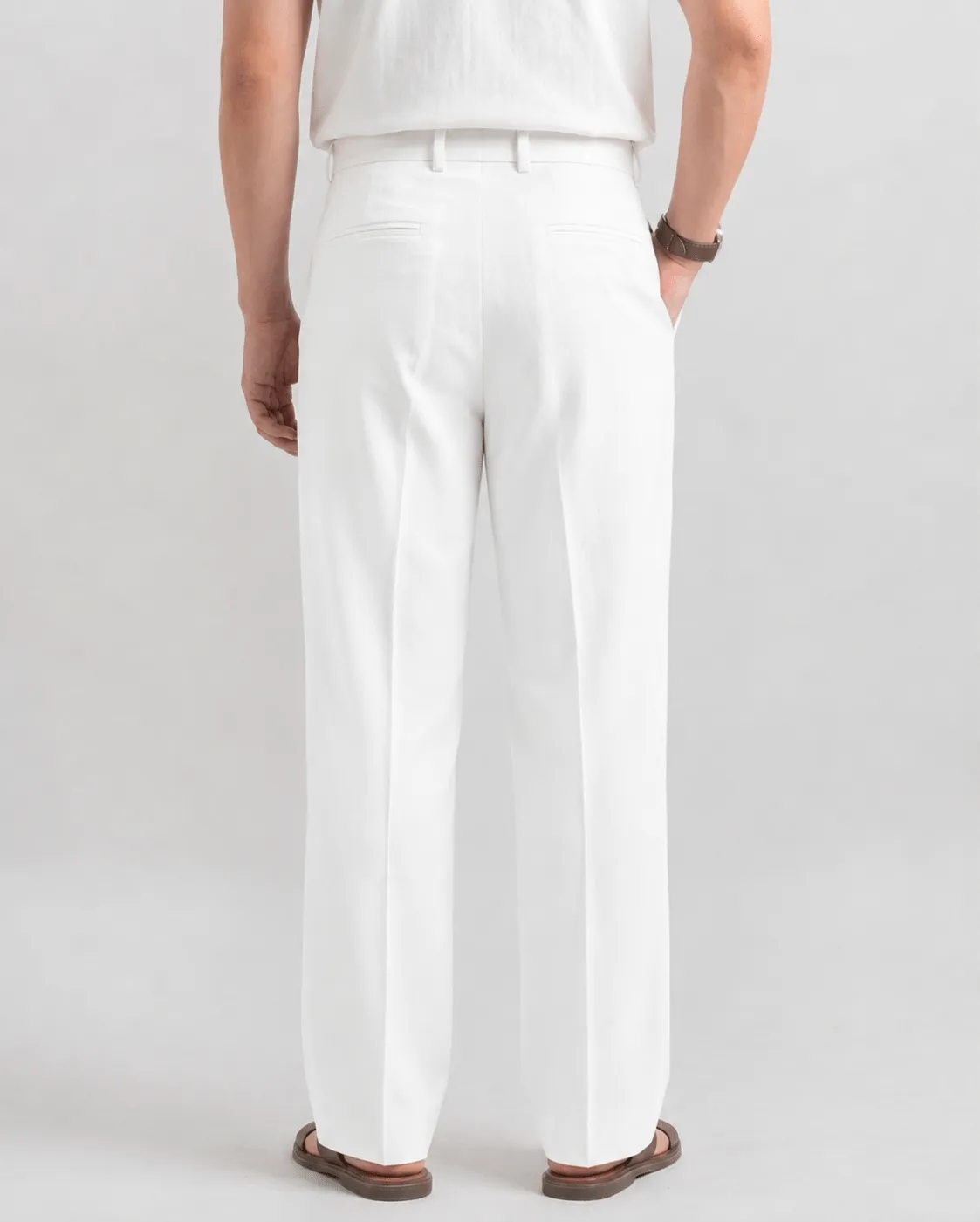 RELAX TAILORED PLEATED PANT - CLASSIC WHITE - Image 2