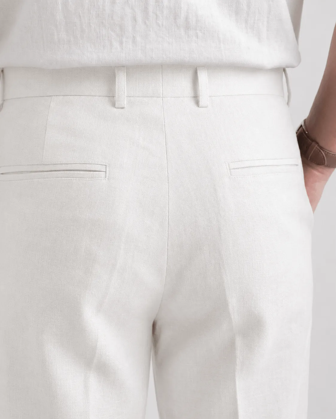 RELAX TAILORED PLEATED PANT - CLASSIC WHITE - Image 3