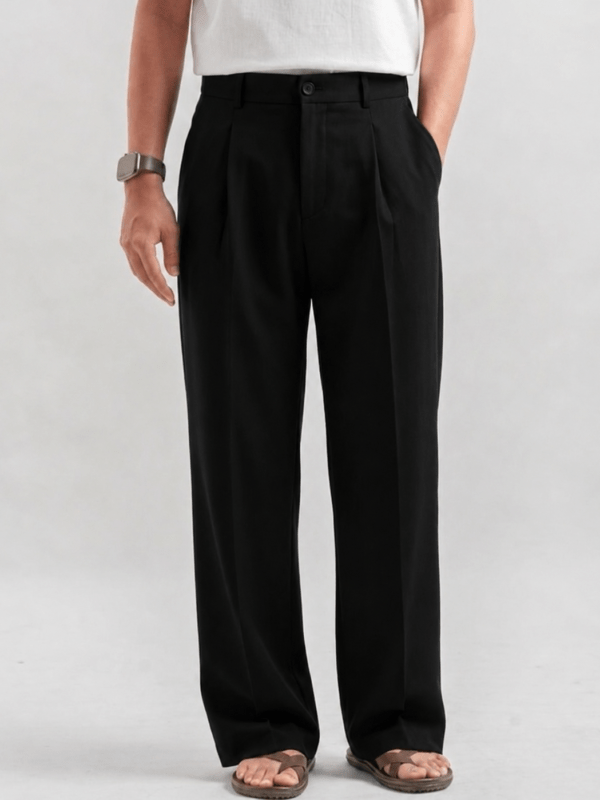 RELAX TAILORED PLEATED PANT - CLASSIC BLACK