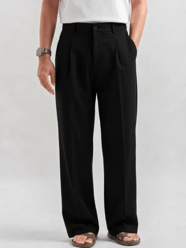 RELAX TAILORED PLEATED PANT - CLASSIC BLACK