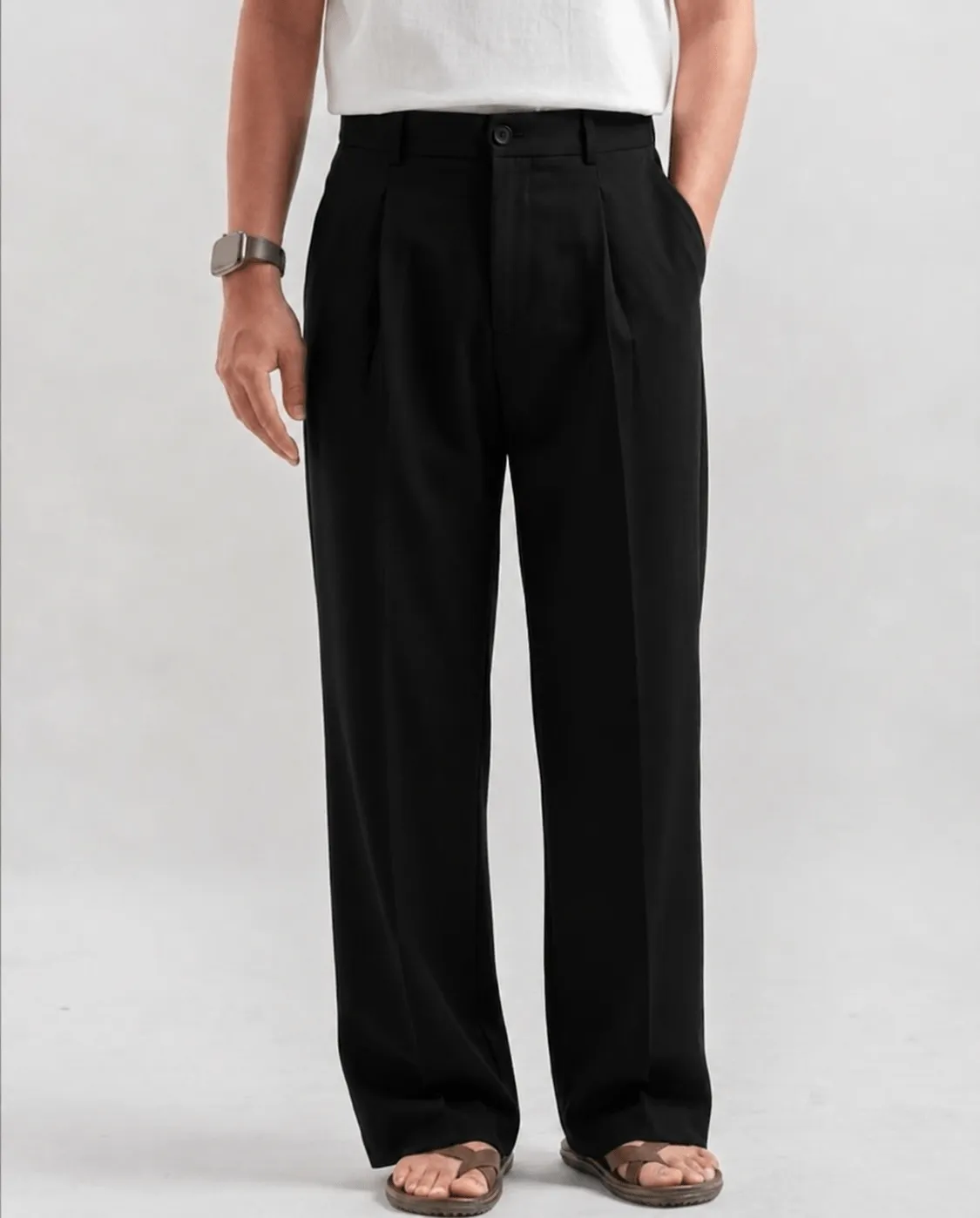 RELAX TAILORED PLEATED PANT - CLASSIC BLACK