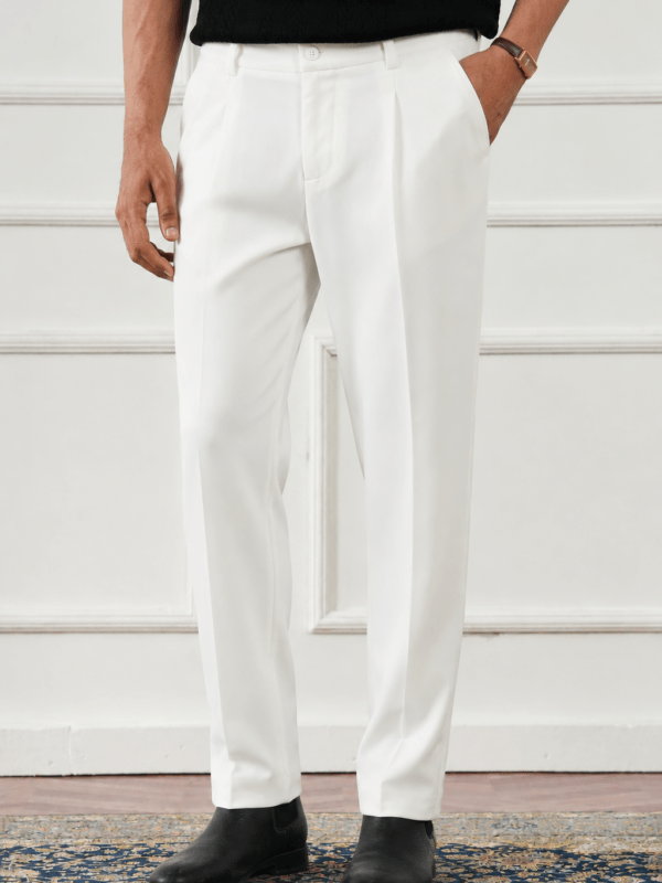 RELAX TAILORED PLEATED PANT - CLASSIC WHITE