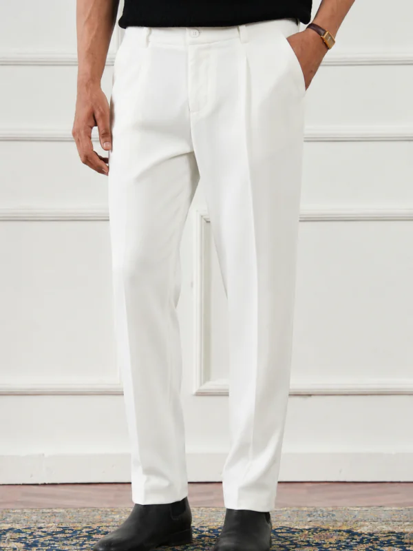 RELAX TAILORED PLEATED PANT - CLASSIC WHITE