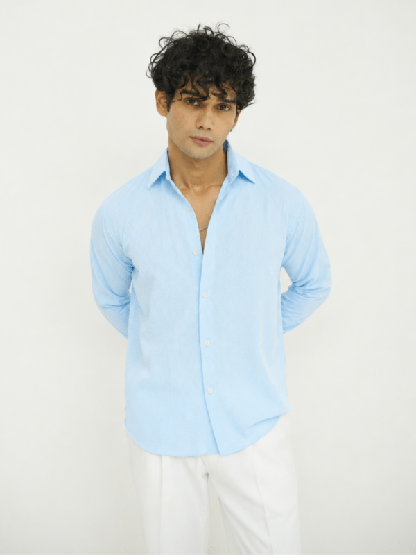 Powder Blue Texture Shirt