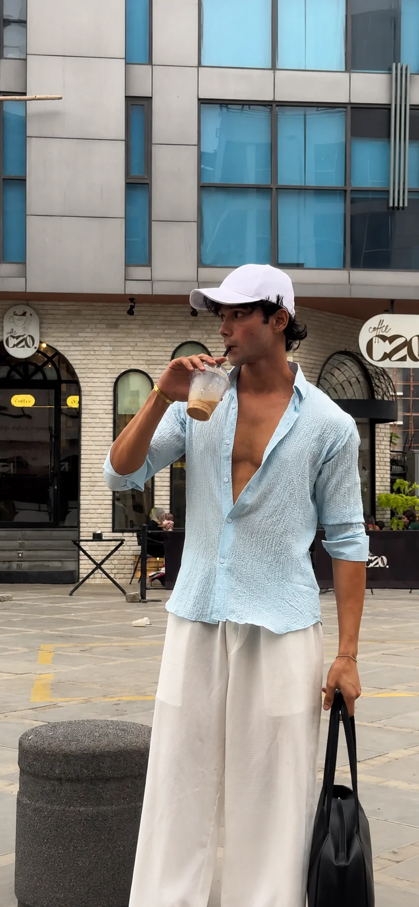 Powder Blue Texture Shirt - Image 2