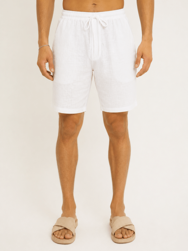 White Linen Shorts