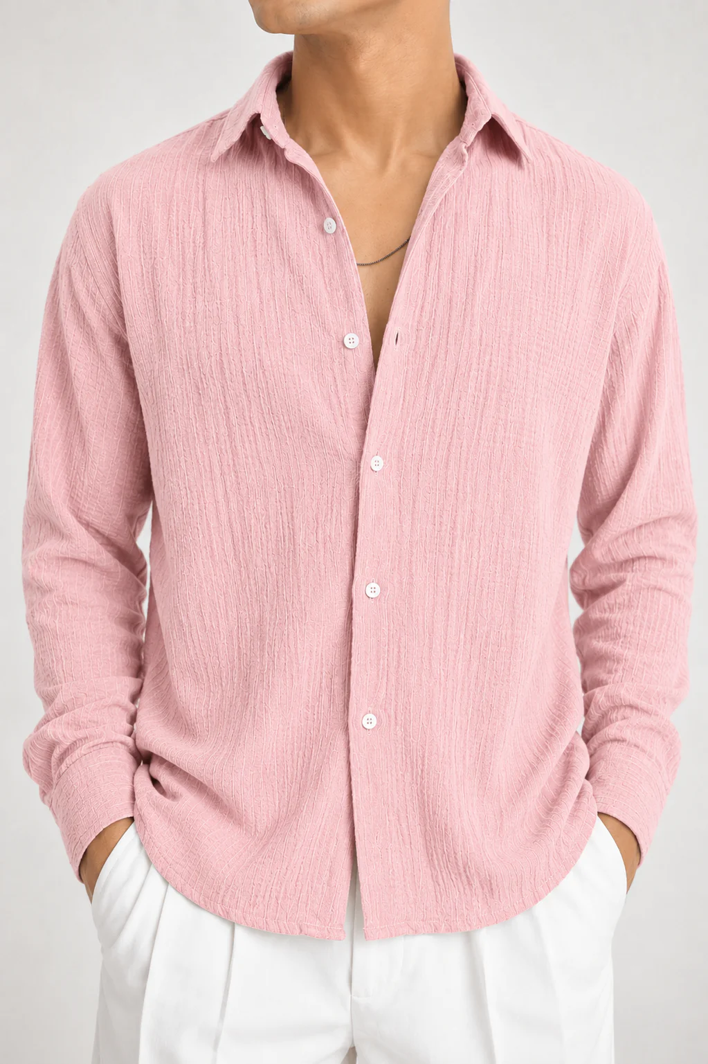 Mellow Pink Texture Shirt - Image 2