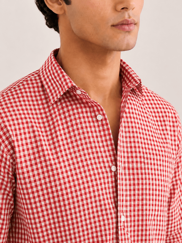 Red And White Checkred Shirt