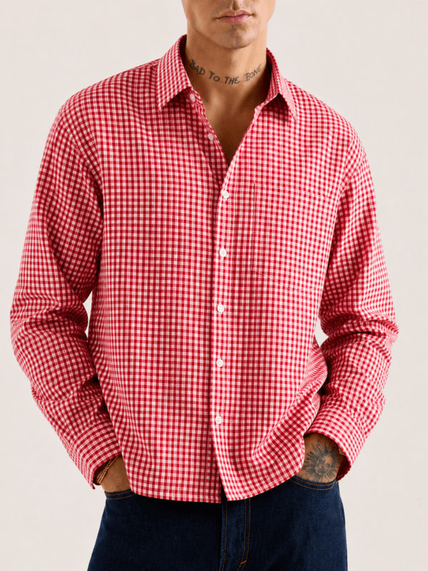 Red And White Checkred Shirt