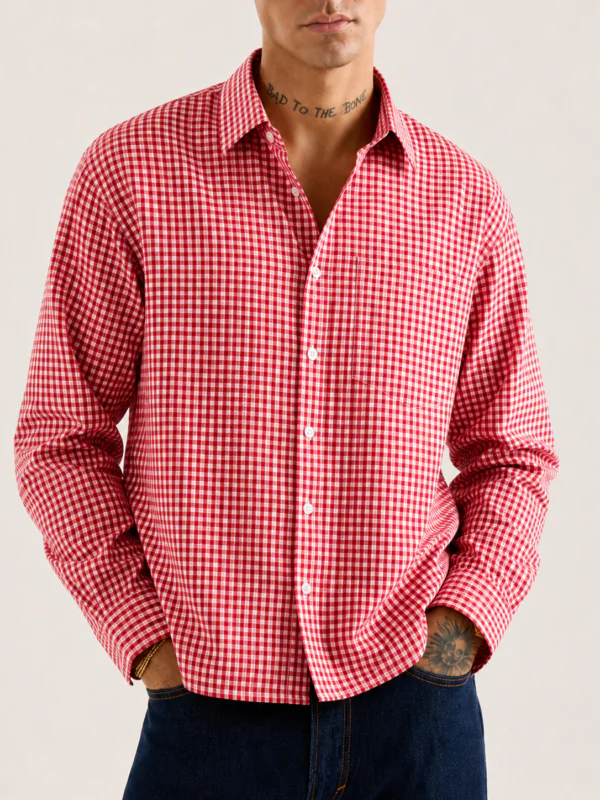 Red And White Checkred Shirt