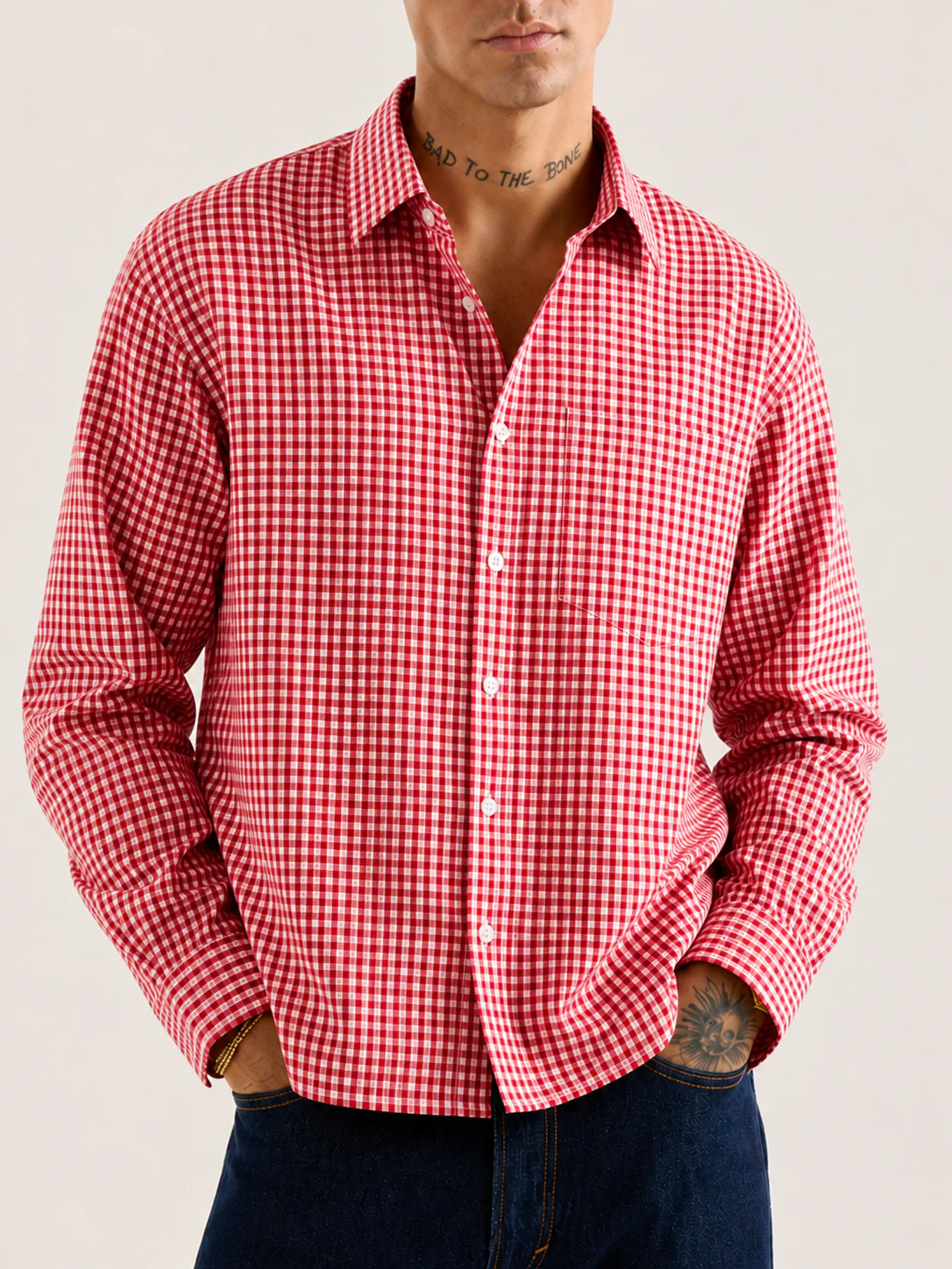 Red And White Checkred Shirt