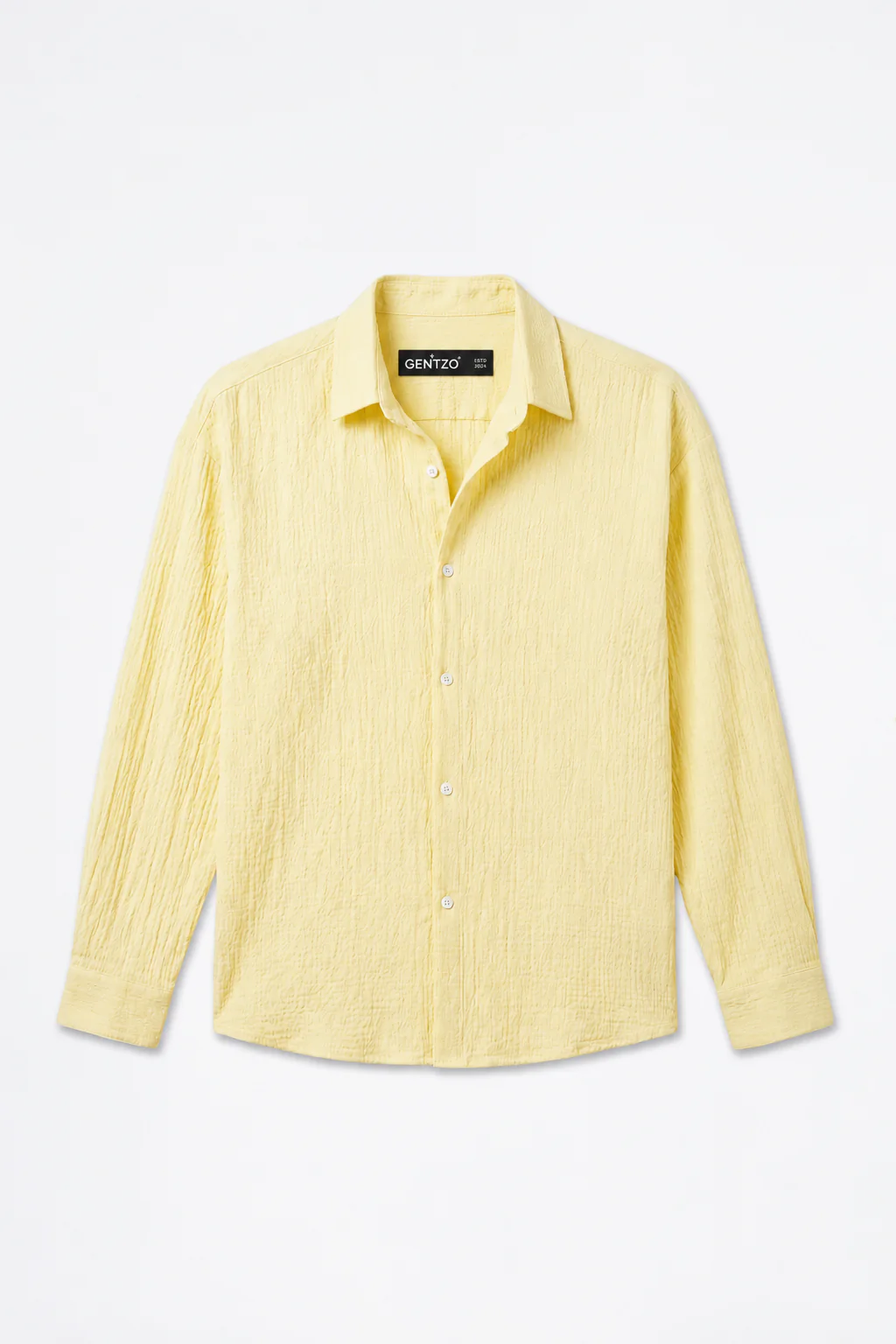 Butter Yellow Texture Shirt - Image 2