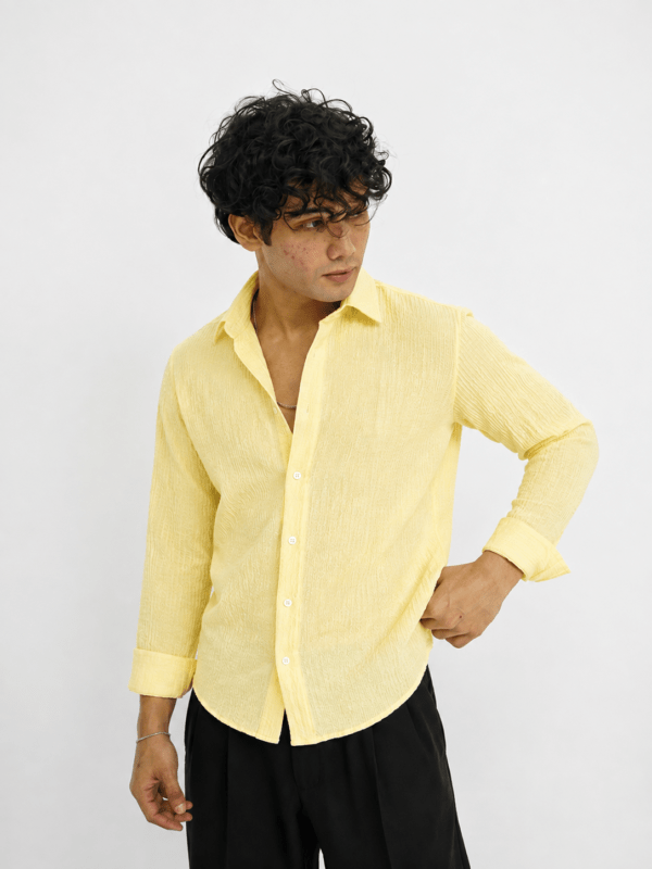 Butter Yellow Texture Shirt