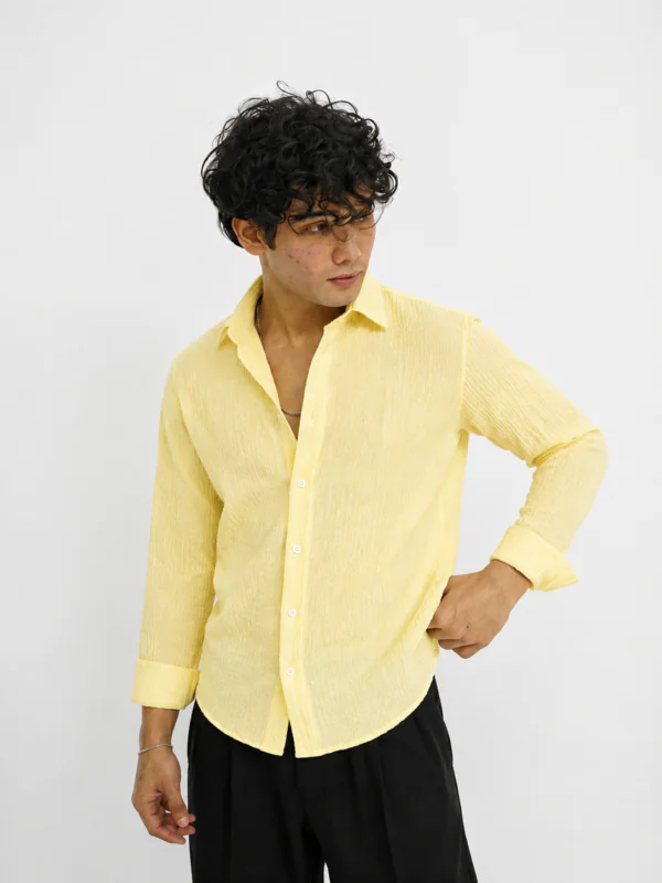 Butter Yellow Texture Shirt