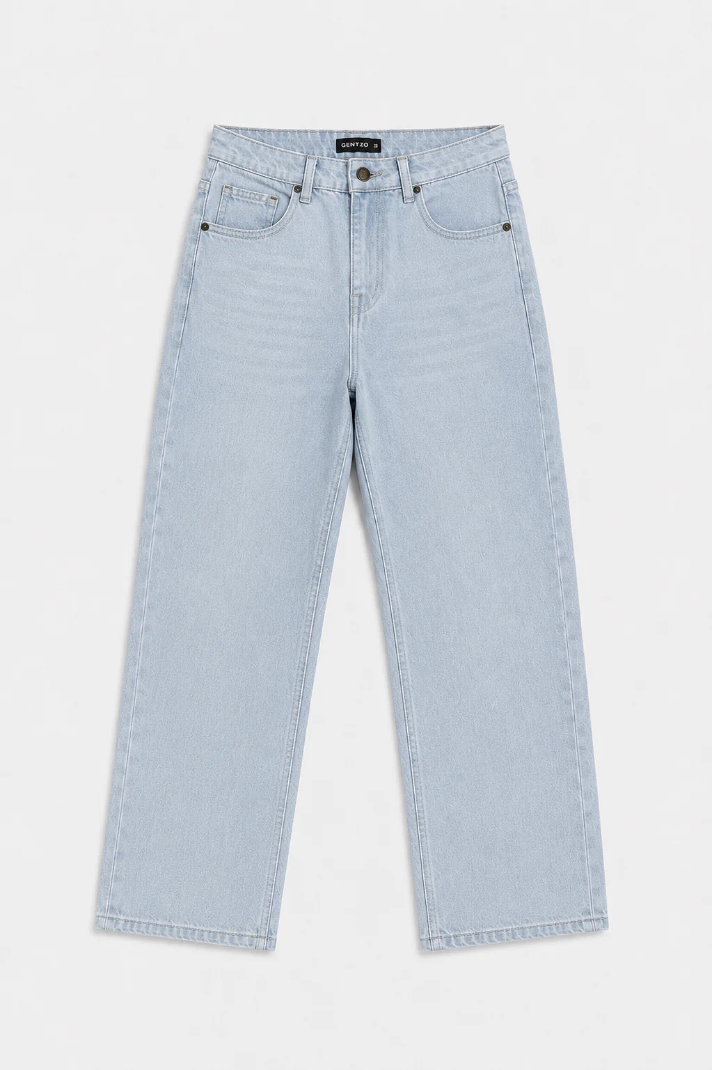 Sky Blue Straight Fit Jeans - Image 2