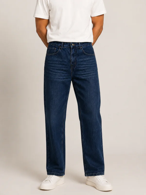 Dark Blue Straight Fit Jeans
